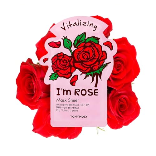 TONYMOLY Panda's Dream Rose Hyaluronic Face Cream, Hydrating Moisturizer All Skin Types, Calming + I'm Real Rose Sheet Mask, Korean Skin Care, Hydrating & Moisturizing, Vitamin Infused Facial, Soothes
