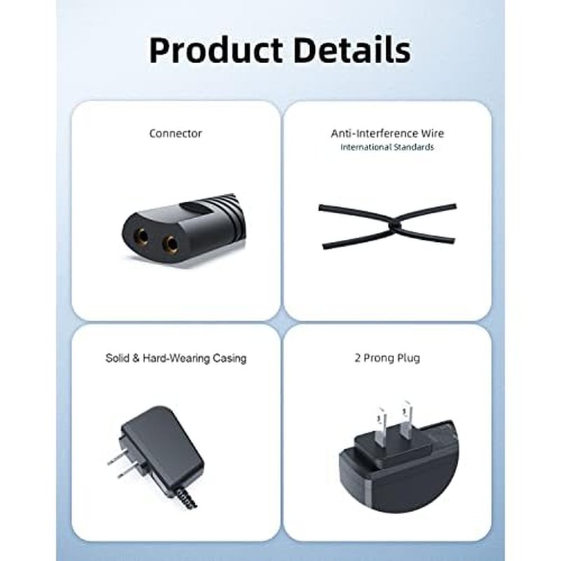 Charger Cord Fit for Braun Shaver Series 3 7 9 5 1 Electric Shaver Razor Trimmer 12V Replacement Fit for Braun 3040s 340s 310s 740s 790cc 760cc 740s 9290cc 9090cc 9095cc 9385cc