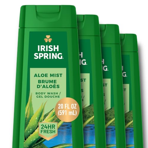 Men's Body Wash Aloe Mist - 20 Oz | 4 Pack, Moisturizing Shower Gel