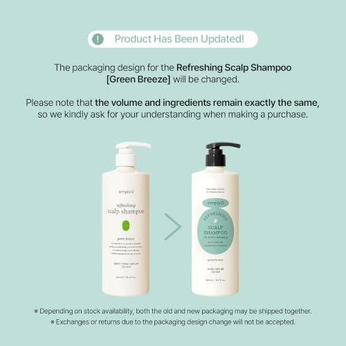 simplyO Refreshing Scalp Shampoo Green Breeze 16.9 fl oz - Menthol, Biotin & Paraben-Free