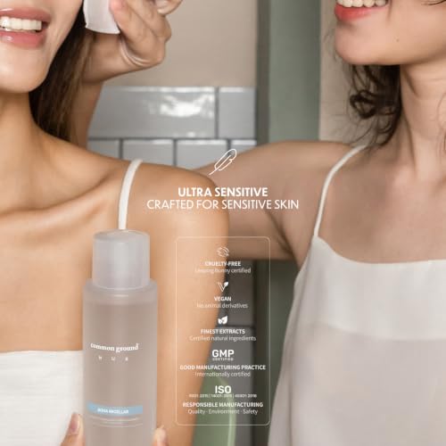 COMMON GROUND NUE Aqua Micellar Water Makeup Remover 8.4 Fl Oz Pack of 2 - Sensitive Skin