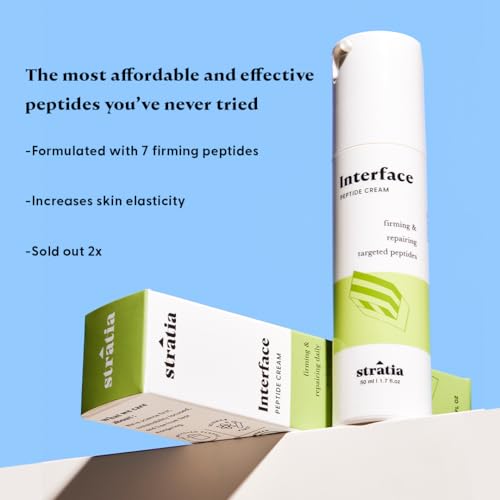 Stratia Interface Peptide Face Moisturizer - Hydrating, Anti-Aging, Sensitive Skin