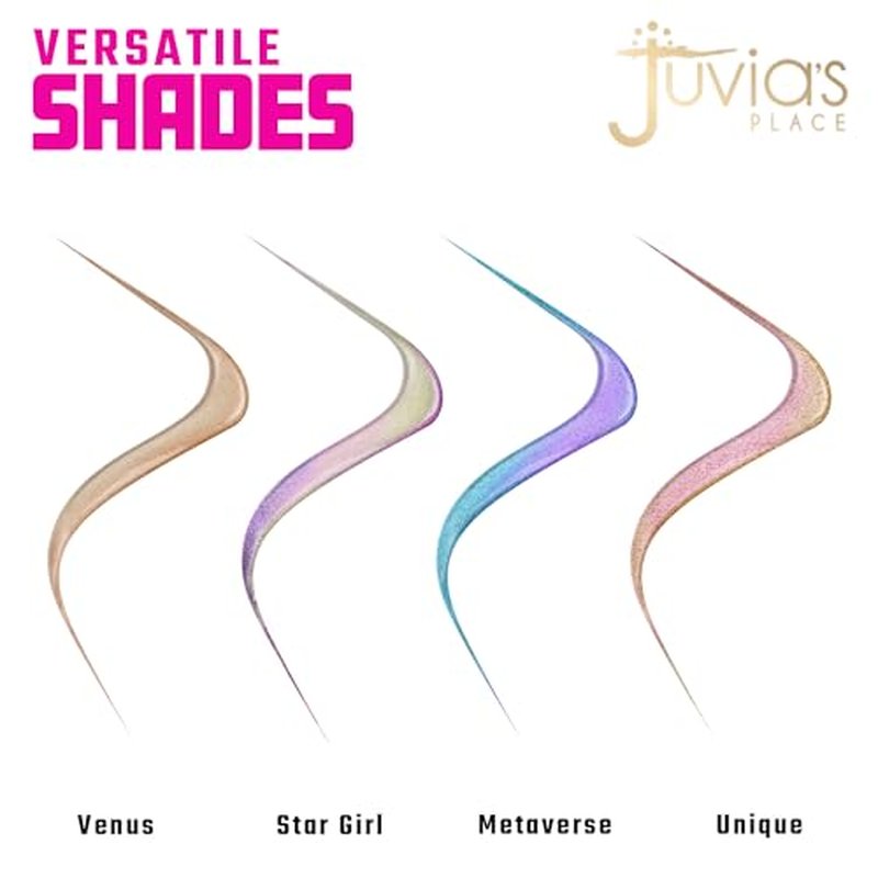 Juvia's Place Afrogalactic Glitter Liner Metaverse - Glitter Liquid, Waterproof, Multi-Dimensional Gel, Metallic Liquid, Holographic, and Iridescent Liner