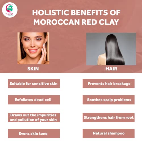YOGI¡¯S GIFT ? Celebrating health Multi Pack | Dead Sea Mud Powder + Moroccan Red Clay Powder for bundle
