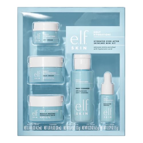e.l.f. SKIN Holy Hydration Skincare Mini Kit Travel Set with Hydrating Cleanser & Face Cream