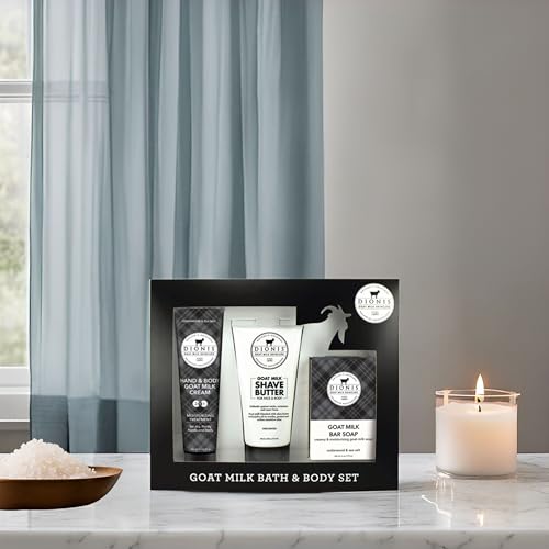 Dionis Goat Milk Bath & Body Gift Set - Cedarwood & Sea Salt 3 Piece