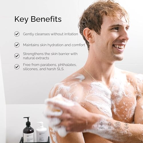 Men's Hydrating Ginger & Cardamom Body Wash - Vegan, Sulfate-Free, 16.5 fl oz