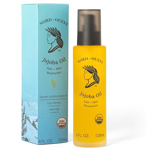 Organic Jojoba Oil ? 4 oz | Cold-Pressed & Natural Moisturizer for Face,Skin, Hair & Nails | Pure, Hexane Free Base Carrier Oil | Jojoba Oil Organic
