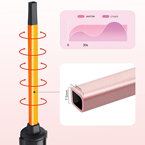 JAETON 3/8 Inch Ceramic Curling Iron for Tight Curls, 9mm Travel Hair Wand