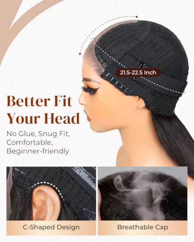 Arabella 12 Inch Natural Black Human Hair Bob Wig, 6x6 Lace Closure, Pre-Cut & Glueless