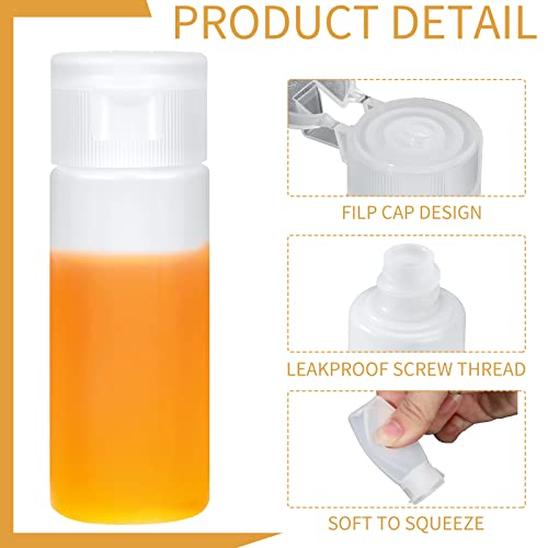 Mini Plastic Travel Sample Bottles Set - 12ml Flip Cap Containers