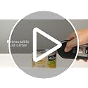 Canslab Turbo Rechargeable Electric Can Opener - Black, USB Battery Display