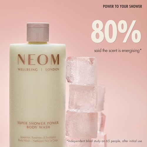 Neom Super Shower Power Body Wash 500ml - Invigorating Natural Fragrance, Energizing & Nourishing