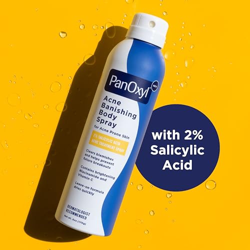 PanOxyl Acne Banishing Body Spray 6 Oz Pack of 2 - Salicylic Acid, Skin Brightening
