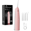 Cordless Water Flosser Pink - 3 Modes, 6 Pressure Settings, 220ml Portable Oral Irrigator