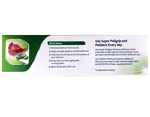Denture Cleaning Creme - 3.9 Oz Pack of 6 with Fresh Mint Flavor
