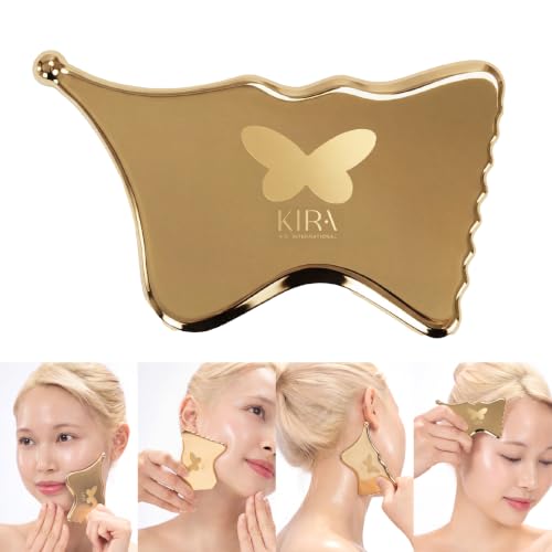 KIRA Golden Brass Butterfly Gua Sha Facial & Body Sculpting Tool