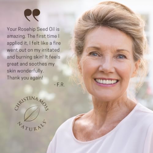 Rosehip Seed Oil - 1 oz Pure Face and Hair Moisturizer, Softening & Shine