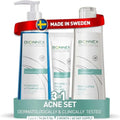 Acne Treatment Kit with Foaming Cleanser, Toner & Sebum Control Cream - 2 Month Supply