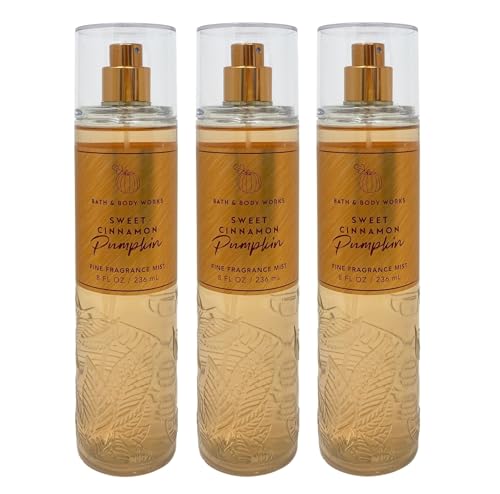 Body Mist Set - Sweet Cinnamon Pumpkin Fragrance, Pack of 3