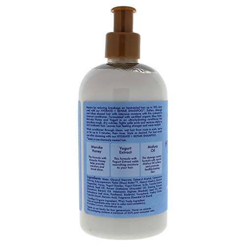 SheaMoisture Hydrate & Repair Conditioner for Damaged Hair Manuka Honey & Yogurt Shea Butter 13 oz (Pack of 2)