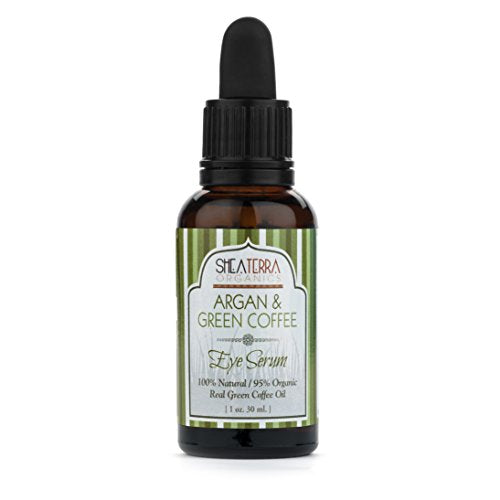 Anti-Aging Eye Serum with Argan & Green Coffee - Wrinkle & Discoloration Treatment, 1 oz