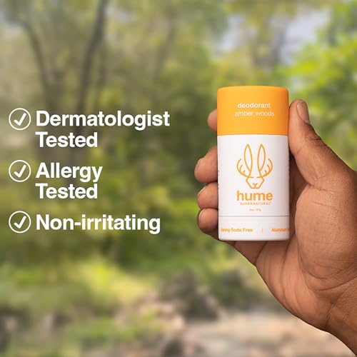 Hume Supernatural Aluminum-Free Deodorant Amber Woods Unisex 2-Pack