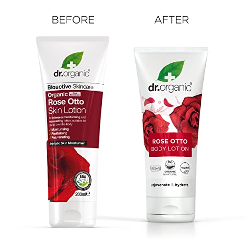 Organic Rose Otto Skin Lotion - Hydrating Anti-Ageing Body Moisturizer 6.8 fl oz