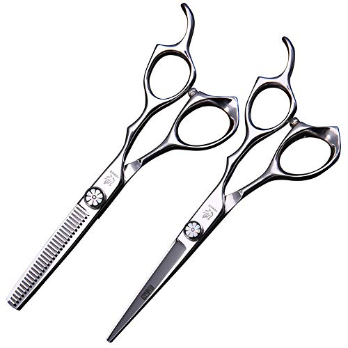 8-Inch Hair Cutting Thinning Shears Set - Professional Hairdressing Scissors 6.0 Inch - High-Quality Stainless Steel