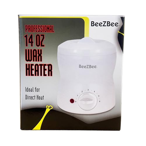 BeezBee Professional Wax Warmer, 14oz Capacity, Temperature Control Dial, White