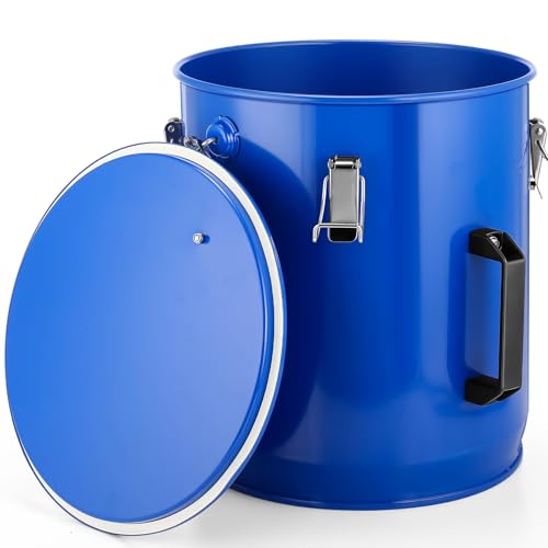 6 Gal Fryer Grease Bucket with Lid & Filter Bag - Commercial Oil Disposal