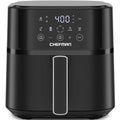 Chefman 6 Qt Air Fryer – Compact, Hi-Fry Tech, 4 Presets, Nonstick Basket, Black (No Window)