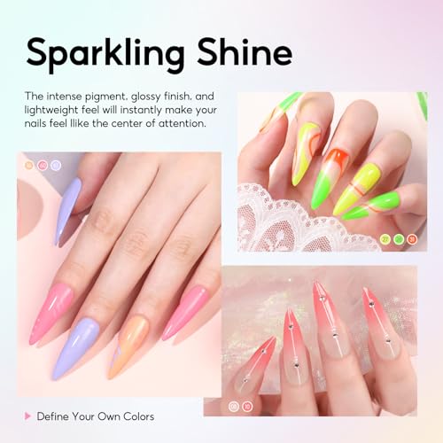 PEACECOLOR Gel Nail Polish Kit with U V Light 82PCS, 56 Colors Gel Polish Set with Cat Eye Gel Nail Polish 4Pcs Glossy/Matte/Glitter Top Base Coat Rhinestones Manicure Kit Gifts for Women Salon Home