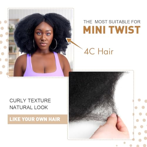 14 Inch Black Afro Kinky Human Hair for Dreadlocks & Locs - 50g