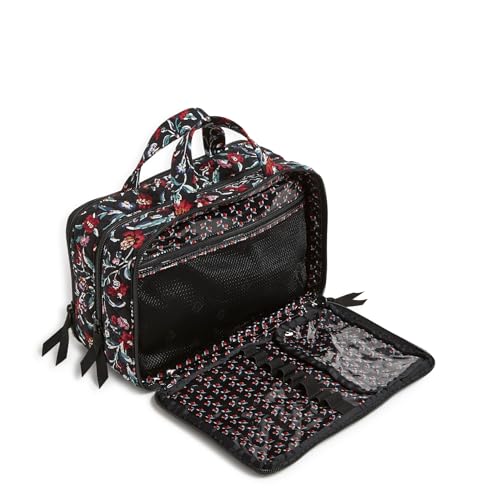 Cotton Ultimate Travel Makeup Organizer Case, Perennials Noir