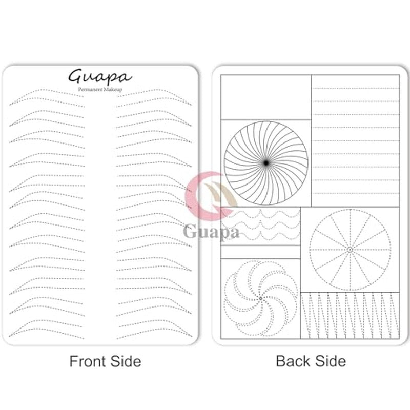 3 pcs Thicken Two sides Microblading Practice Silicon Skin Perfect for Permanent Makeup and Microblading Nano brows ombre brows practice (12 Pairs Eyebrow+3 Circles)