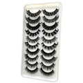 3D Plant Fibre Russian Strip Lashes - D Curl Lash Strips, Wispy Mink Eyelashes, Faux Mink Eyelashes Natural Look(SDC-MIX)
