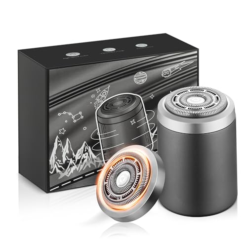 Premium Titanium Mini Shaver for Men - IPX7 Waterproof Electric Razor with Floating Foil System, USB-C Fast Charge, 90-Day Battery - Compact Travel Shaver for Sensitive Skin & Precision Grooming