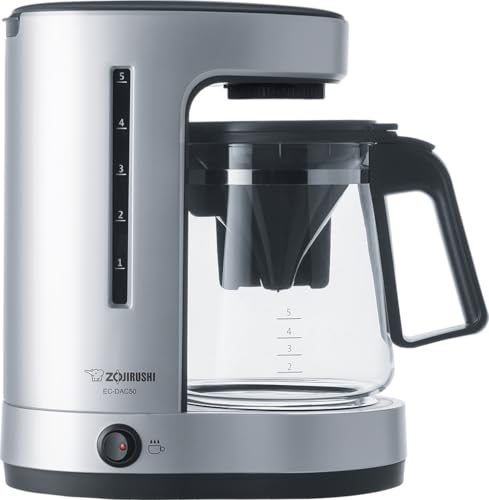 Zojirushi ZUTTO Coffee Maker 5-Cup, Silver, PFAS-Free, Compact Design