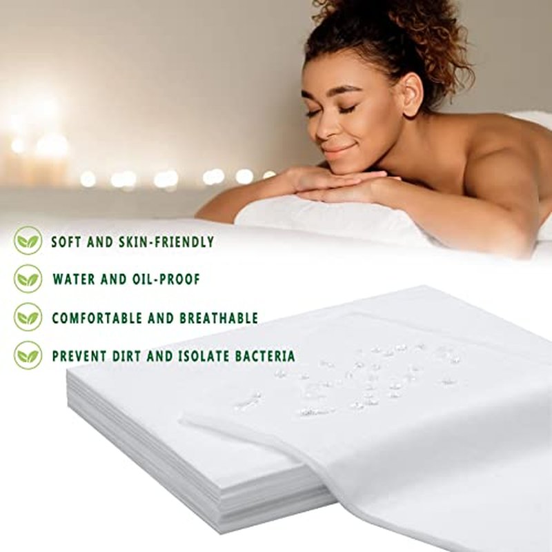 200 Pcs Disposable Bed Sheets 31" x 71" Massage Table Sheets Non Woven Fabric SPA Bed Cover Breathable for Massage Beauty Tattoos