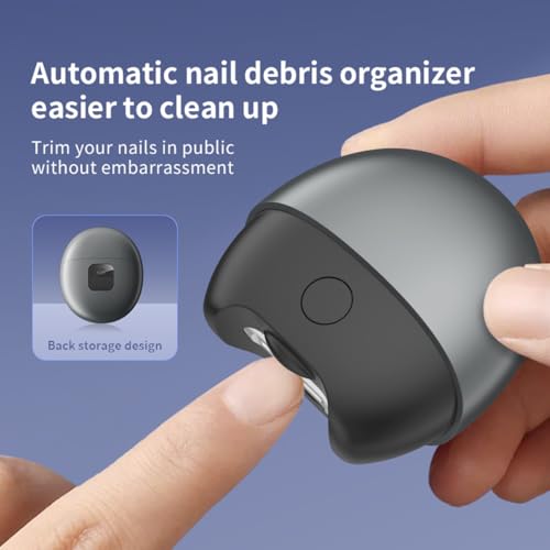Electric Nail Clipper, 2 in 1 Electric Polishing Automatic Nail Clippers, with 2 Adjustable Speeds, Nail Trimmer for Seniors, Adults (Purple)
