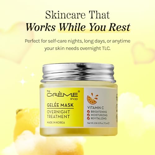 The Cr?me Shop Korean Skincare | Overnight Gel Mask for Moisturizing and Hydrating, Anti-Aging, Relief facial skin care - 2.36 oz (Vitamin C)