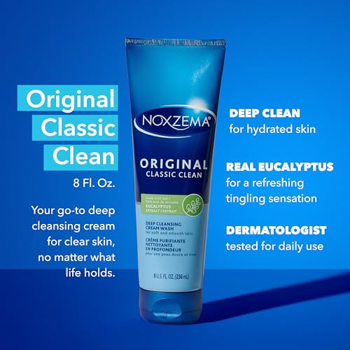 Noxzema Original Deep Cleansing Face Wash - 8 oz Pack of 6 - Hydrating & Invigorating