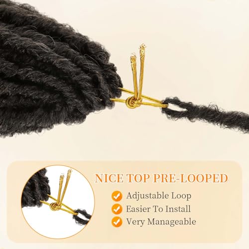 24 Inch Dreadlocks Crochet Hair Extensions Pack of 6 - Goddess Locs Braids 1B/30#