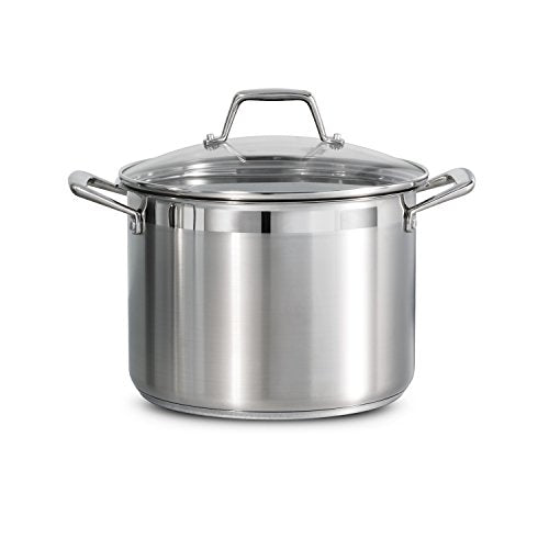 8 Quart Stainless Steel Pasta Pot with Lock & Drain Strainer