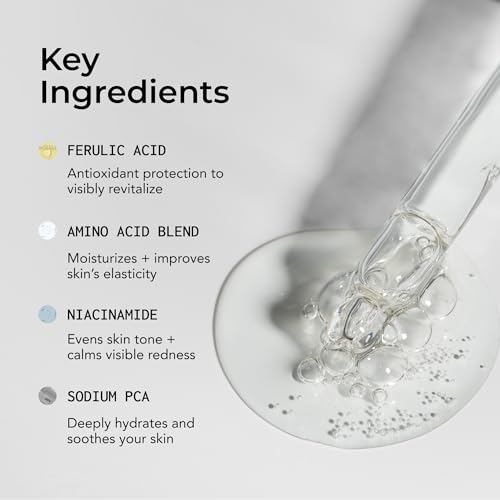 Liquid Brilliance Super Serum, Lightweight Hydrating Face Serum with Vitamin E & Amino Acids for Women, Moisturizer for All Skin Types, Daily Skin Care Routine, Vegan