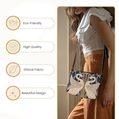 Signare Tapestry Women Bags inspired by Walter Crane, The Swan