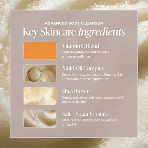 Saltair Vanilla Salt Water Body Scrub - Gentle Exfoliating Polish, Vegan & Cruelty-Free, 1 Count