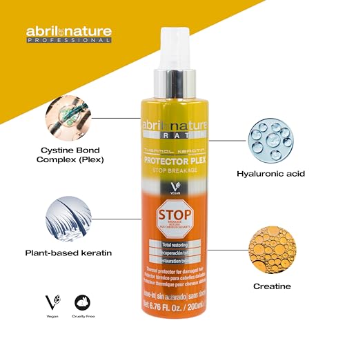 Plex Thermal Protector Spray for Damaged Hair - Heat & Breakage Protection with Keratin, 200ml