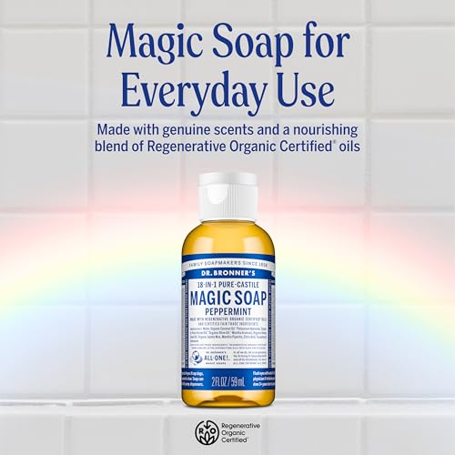 Liquid Castile Soap Multi-Purpose Vegan Organic 2oz Gift Pack